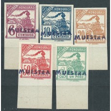 Honduras - Correo Yvert 87/91(*) Mng Sobrecarga Muestra