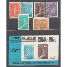 Panama - Correo 1960 Yvert 337/8+A.220/3+H.8 ** Mnh Olimpiadas de Roma