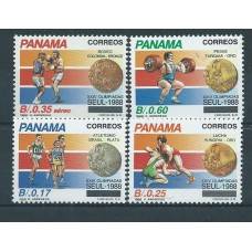 Panama - Correo 1989 Yvert 1052/4+A.541 ** Mnh  Olimpiadas de Seul