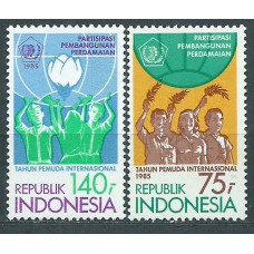Indonesia Correo 1985 Yvert 1059/60 ** Mnh Año Juventud