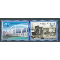 Tema Europa 2018 Estonia Yvert 848/49 ** Mnh Puentes