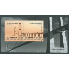 Tema Europa 2018 Dinamarca Yvert 1908/9 Hoja ** Mnh Puentes