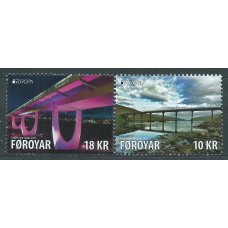 Tema Europa 2018 Feroe Yvert 920/21 ** Mnh Puentes