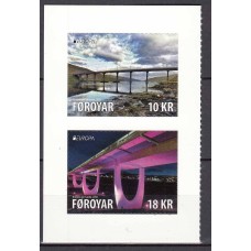 Tema Europa 2018 Feroe Adhesivo de Carnet Yvert 922/23 ** Mnh