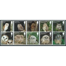 Gran Bretaña Correo 2018 Yvert 4622/31 ** Mnh Fauna. Buhos