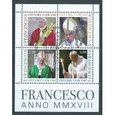 Vaticano Correo 2018 Yvert 1773/76 usado  Pontificado Papa Francisco