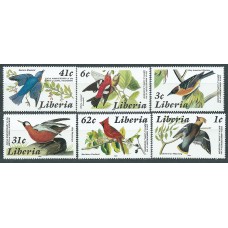 Liberia - Correo 1985 Yvert 1009/14 ** Mnh Fauna. Aves