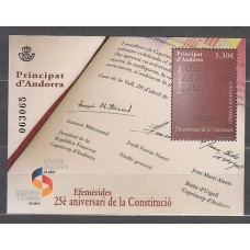 Andorra Española Correo 2018 Edifil 466 ** Mnh Hoja Constitución