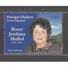 Andorra Española Correo 2018 Edifil 469 ** Mnh Rosa Jordana