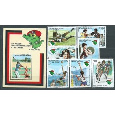 Nicaragua - Correo 1982 Yvert 1195/98 + A 986/8 + H 152 ** Mnh Deportes