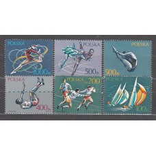 Polonia - Correo 1990 Yvert 3064/9 ** Mnh  Deportes