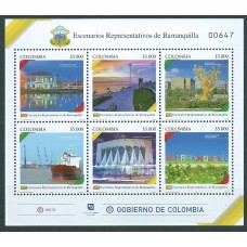 Colombia Correo 2018 Yvert 1893/98 ** Mnh Escenarios de Barranquilla