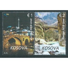 Tema Europa 2018 Kosovo Yvert 277/78 ** Mnh Puentes
