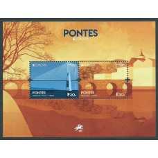 Tema Europa 2018 Portugal Hoja 4368 ** Mnh Puentes