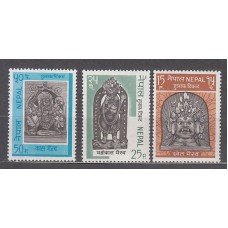 Nepal - Correo Yvert 236/8 ** Mnh  Esculturas