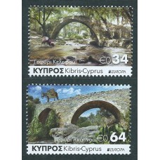 Tema Europa 2018 Chipre Yvert 1398/99 ** Mnh Puentes