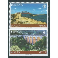 Tema Europa 2018 Malta Yvert 1909/10 ** Mnh Puentes