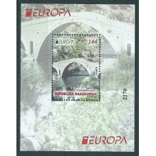 Tema Europa 2018 Macedonia Hoja Yvert 35 ** Mnh Puentes