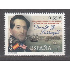 España II Centenario Correo 2018 Edifil 5232 ** Mnh David Farragut