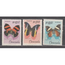 Venezuela - Aereo Yvert 873/5 * Mnh  Fauna mariposas