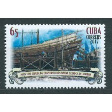 Cuba Correo 2017 Yvert 5557 ** Mnh Vº Grada de construcción naval en Boca de Jaruco. Barco