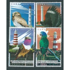 Cuba Correo 2017 Yvert 5564/67 ** Mnh Faros y Aves