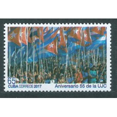 Cuba Correo 2017 Yvert 5568 ** Mnh 55º de la Unión de Jovenes Comunistas
