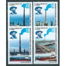 Cuba Correo 2017 Yvert 5652/55 ** Mnh Aniv de la reactivación de la Refineria C.Cienfuegos