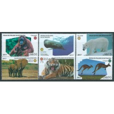 Cuba Correo 2017 Yvert 5551/56 ** Mnh Fauna en peligro de Extinción