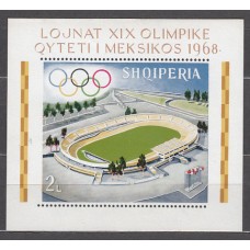 Albania Hojas 1968 Yvert 9 ** Mnh  Olimpidas de Mexico
