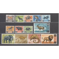 Kenya - Correo Yvert 20/30+32/3 ** Mnh Falta nº 27A-29A-31  Fauna