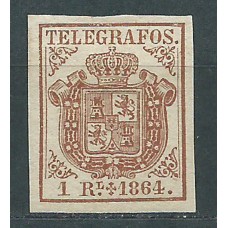España Telégrafos 1864 Edifil 1 * Mh