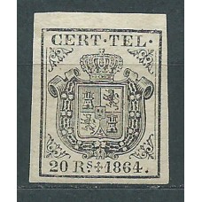 España Telégrafos 1864 Edifil 4 * Mh