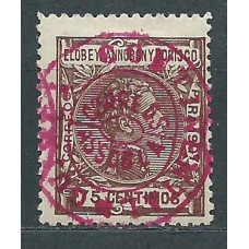 Guinea Sueltos 1909 Edifil 58Kc * Mh Sobrecarga roja