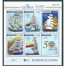 Colombia Correo 2018 Yvert 1904/1909 ** Mnh Gloria Ship. Barcos Vela