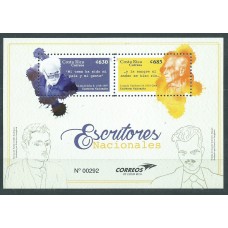 Costa Rica - Hojas Yvert 64 ** Mnh Escritores Nacionales