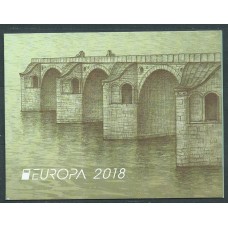 Tema Europa 2018 Bulgaria de Carnet Yvert 4515/16 ** Mnh Puentes