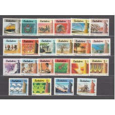 Zimbabwe Correo Yvert 83/104 ** Mnh nº 89 falta esquina