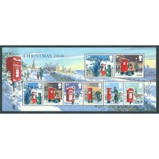 Gran Bretaña Correo 2018 Yvert 4707/14 ** Mnh Navidad 2018 Buzones