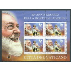 Vaticano Correo 2018 Yvert 1795 ** Mnh 50 Anº Muerte Padre Pio M/Hojita