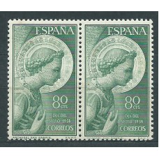 España II Centenario Variedades 1956 Edifil 1195ita (*) Mng Primera A de Arcangel en el pie omitida