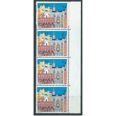 España II Centenario Variedades 1964 Edifil 1588it ** Mnh Sin la abreviación "Ptas" Tira de 4 sellos