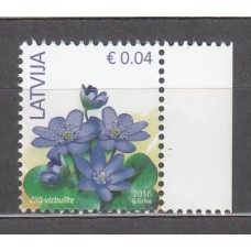 Letonia - Correo 2016 Yvert 957 ** Mnh Flores