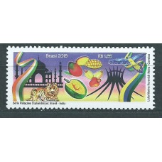 Brasil Correo 2018 Yvert 3682 ** Mnh 70º de las Relaciones Diplomaticas Brasil - India