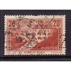 Francia - Correo 1929 Yvert 262 usado taladro Z