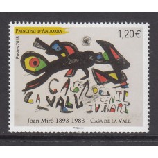 Andorra Francesa Correo 2018 Yvert 812 ** Mnh  Pintura Joan Miró