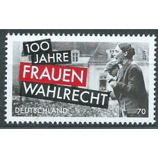 Alemania Federal Correo 2019 Yvert 3213 ** Mnh  Voto Femenino 100 años