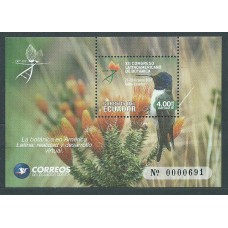 Ecuador - Hojas Yvert 175 ** Mnh Congreso Botanico Fauna Aves