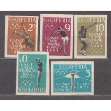 Albania Correo 1962 Yvert 576/80s Mnh ** Flora Olimpiadas de Toquio