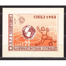 Albania Hojas 1962 Yvert 6C sin dentar ** Mnh  Deportes fútbol